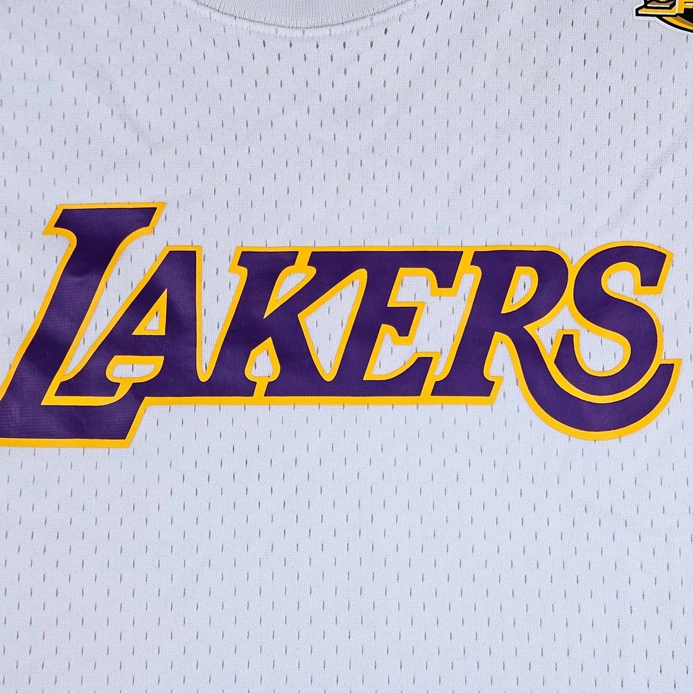Mitchell & Ness Los Angeles Lakers 2000 NBA Finals Mesh Shirt White Mens 2XL - Picture 4 of 10